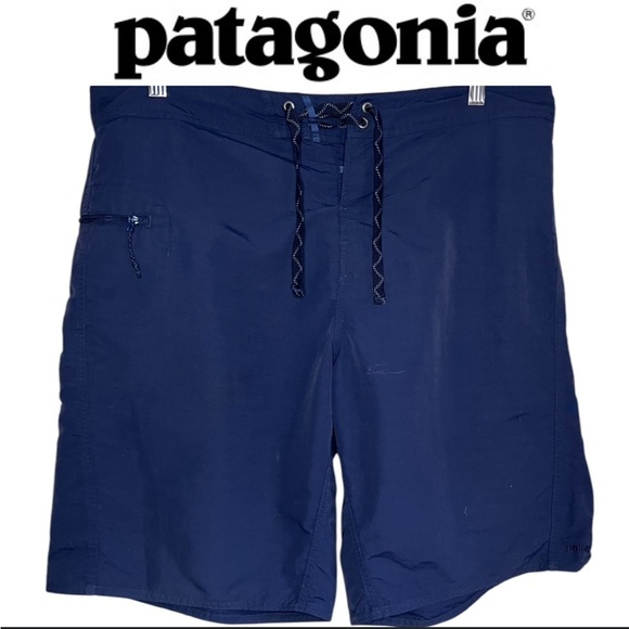 Patagonia Wavefarer Board Hiking Shorts Navy Size 38 - Picture 1 of 9